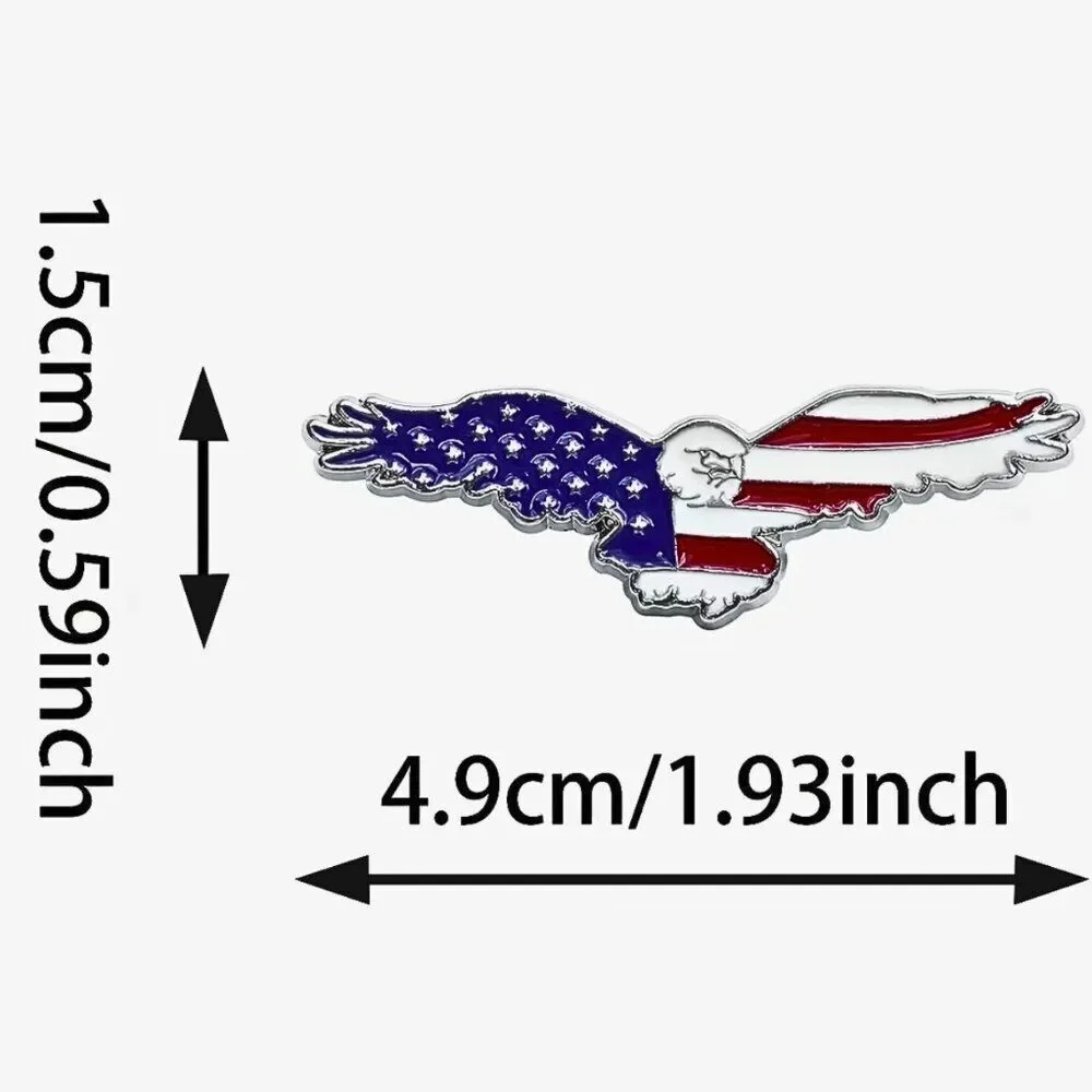 NWT Brooch Soaring Eagle Red White & Blue Flag Emblem American Pride